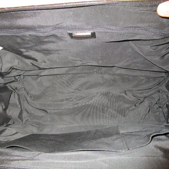Talbots 2002 Black Croco-Embossed Large Travel Bag - Picture 7 of 9